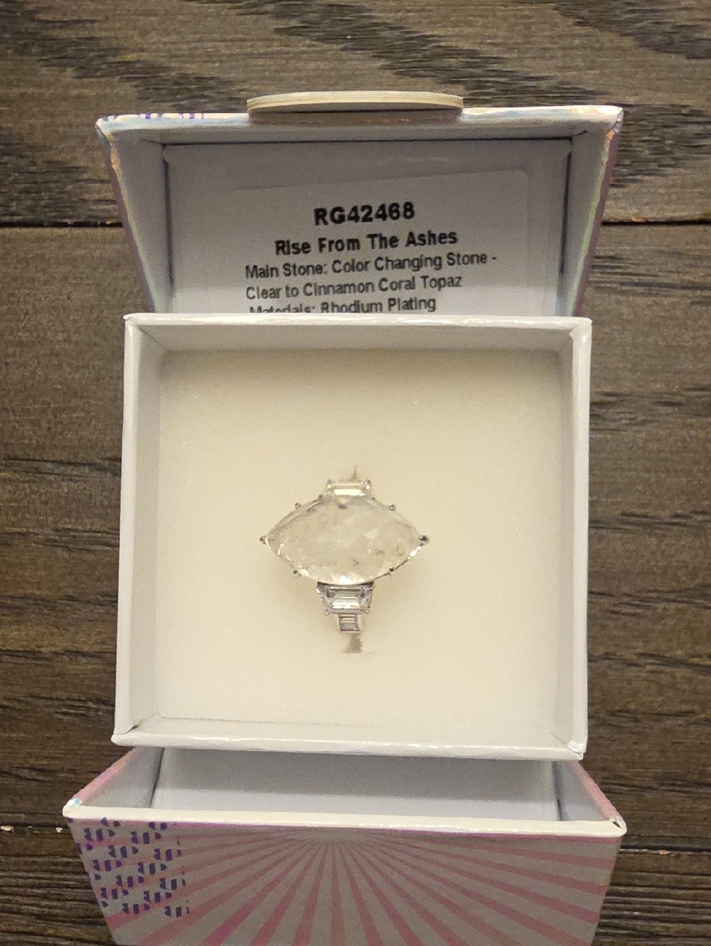 BP Collection For A Cause~ Elegant Clear Color Changing Ring SIZE 8
